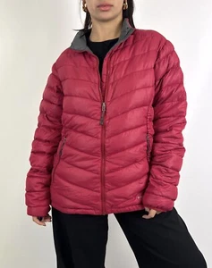 Chaqueta de plumón de ganso para exteriores con cremallera completa acolchada rosa Montbell talla XL - Imagen 1 de 15