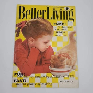 Better Living Magazine January 1956 Ellery Queen Mystery Danny Thomas Story Ads - Imagen 1 de 12