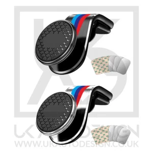 Supporto telefono presa aria auto magnetico nero/cromo BMW M Performance Style - Foto 1 di 2