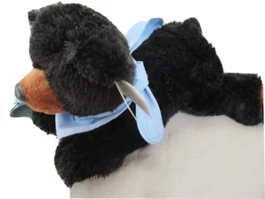 Aurora Maine bear plush stuffed lounging lobster bib black blue soft 12" - Picture 1 of 8