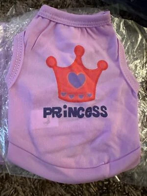 狗或猫宠物衬衫 - 公主 (紫色) — 第 1/2 张图片