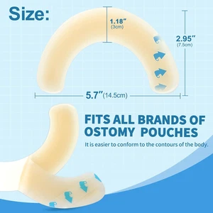30 PIEZAS Suministros de Ostomía Tiras de Barrera Cinta Adhesiva Elástica para Bolsas de Colostomía - Imagen 1 de 6
