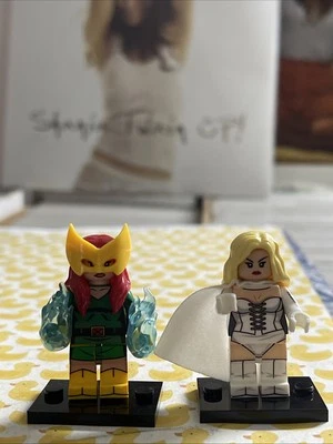 MARVEL GIRL + EMMA FROST WHITE QUEEN LEGO MINIFIG x-men jean grey phoenix mcu - Image 1 of 4
