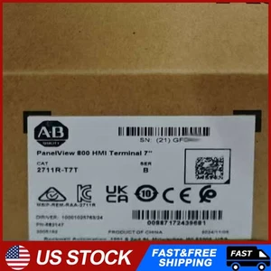 AB 2711R-T7T PANELVIEW 800 7-INCH HMI TERMINAL New AB 2711R T7T PLC - Picture 1 of 5