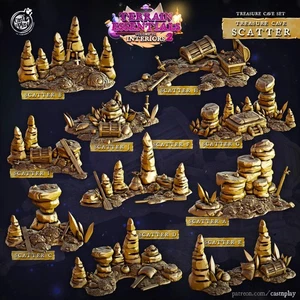 Treasure Cave Set | TTRPG Scatter Diorama Dollhouse Miniature | Terrain Essentia - Picture 1 of 12