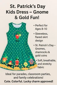 St. Patrick’s Day Gnome Dress – Fun & Festive! - Picture 1 of 2