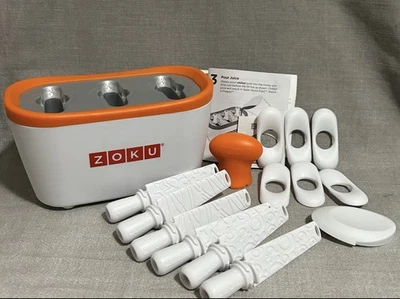 Zoku Triple 3x Quick Pop Paleta Yogur Heladera 6 Palitos de Inmersión ~ Usado Foto 1 de 4