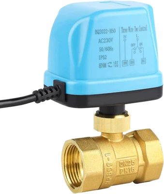 Elettrovalvola Valvola Motorizzata 2 Vie DN25 1 Pollici 230V Valvola a Sfera Ele - Immagine 1 di 4