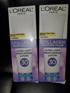 L'Oreal Paris Collagen Moisture Filler Lotion SPF 30 - (1.7 FL OZ) Lot Of 2 - Picture 1 of 2