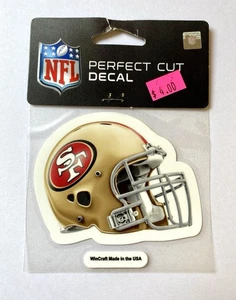 San Francisco 49ers Aufkleber 4x4 perfekter Schnitt Farbe Helm Design - Bild 1 von 4