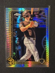 2025 Topps Chrome ⚾ Gavin Sheets #158 Prism Refractor San Diego Padres - Picture 1 of 2