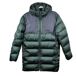 Lands' End Men's Down Wide Channel Parka Puffer Jacket Coat Green Small - Picture 1 of 16