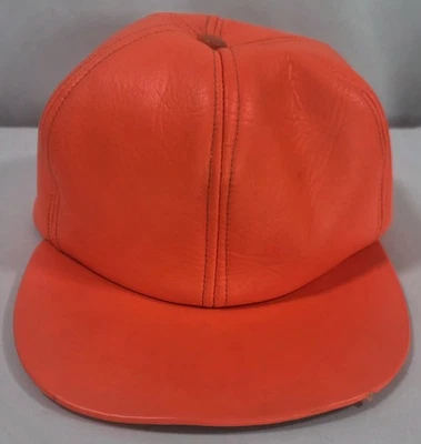 Винтажная охотничья оранжевая виниловая кепка дальнобойщика 70-е сделано в США - Изображение 1 из 4