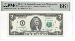 2017A* MINNEAPOLIS STAR $2 FRN PMG 66 EPQ Gem Uncirculated (1st Print) - Picture 1 of 4
