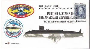 Ben Franklin- USS Franklin - 2025-  Pictorial Cancel FDC - McIntosh Cachets - Picture 1 of 1