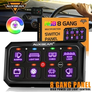 AUXBEAM RGB 8 Gang Switch Panel Circuit Control Relay System For Toyota Tacoma - Picture 1 of 12