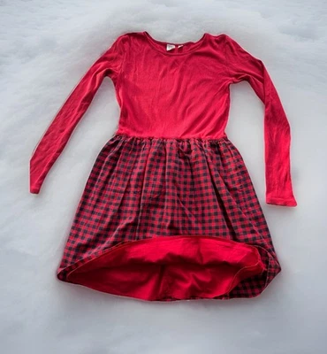 En muy buena condición Talla XXL 14-16 Gap Niñas Rojo Algodón Vestido de Navidad Negro Elástico Cuadros Ajuste y Acampanado Foto 1 de 4
