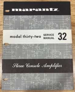 Marantz 32 Service Manual - KEINE KOPIE - Bild 1 von 3