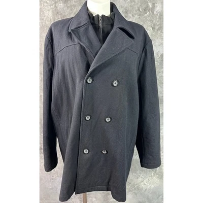 Abrigo Kenneth Cole para hombre azul marino guisante talla 54R (15719) Foto 1 de 4