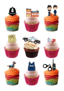Tortenaufleger süß Polizei Motiv 39 Aufsteller essbar Oblate Papier Deko - Bild 1 von 9