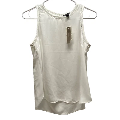 J. Camiseta sin mangas Crew Career para mujer 2P Petite blanca ligera camisola ropa de oficina nueva con etiquetas Foto 1 de 4