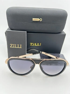 Gafas de sol Zilli polarizadas de cuero titanio ZI 65106 C02 dorado negro gris 60 15 Foto 1 de 4