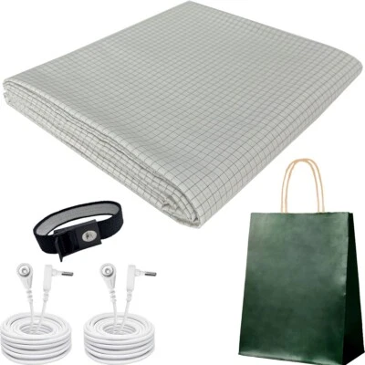 Funda de almohada 13 % fibra plateada con cable de conexión conexión a tierra/poner a tierra Foto 1 de 4