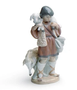 LLADRO SHEPHERD BOY NATIVITY FIGURINE #5485 BRAND NIB HOLIDAYS XMAS SAVE$$ F/SH - Picture 1 of 2