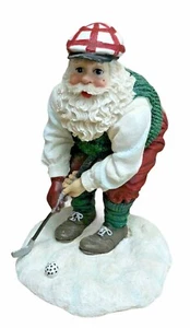 Estatuilla deportiva de golfista de resina de Papá Noel traje de golf decoración navideña - Imagen 1 de 12