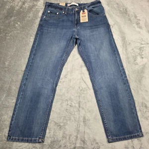 Levis 505 Jeans Boys 10 Husky Blue Adjustable Waist Straight Leg Denim 30X26 NEW - Picture 1 of 7