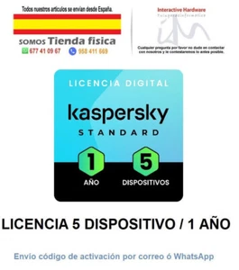 Antivirus KAS. STANDARD 5 dispositivo / 1 año WINDOWS, MAC, ANDROID - Imagen 1 de 2