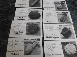 Annie's Attic Vegetable Potholders 33-1 - 33-8 - Picture 1 of 1