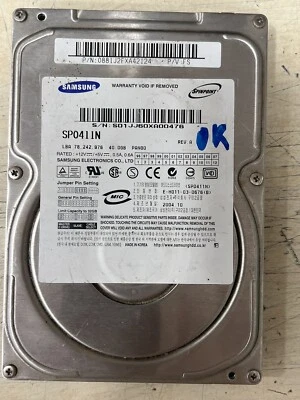 HARD DISK HDD DISCO IDE PATA EIDE 3,5" 40GB SAMSUNG SP0411N COMPUTER DESKTOP PC. - Immagine 1 di 4