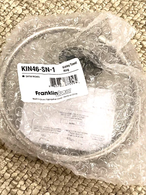 Franklin Brass KIN46 Kinley Towel Ring Satin Nickel Finished NEW - Image 1 of 2
