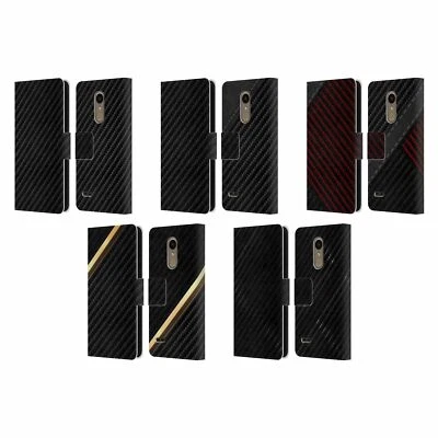 OFFICIAL ALYN SPILLER CARBON FIBER LEATHER BOOK WALLET CASE FOR LG PHONES 1 - Image 1 of 4
