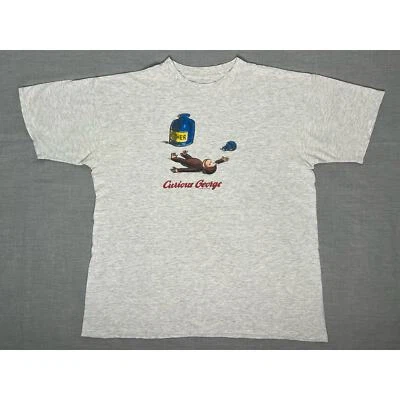 Camiseta vintage 1995 Curious George Ether puntada única 24,5x29,5 XL Foto 1 de 4