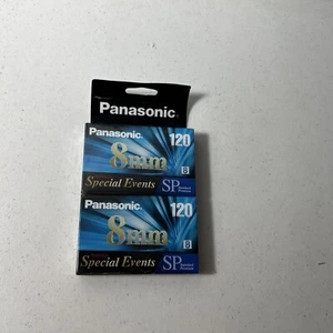 2 Panasonic 8MM 120 SP Video Tapes - Special Events Standard Premium New Sealed - Picture 1 of 2