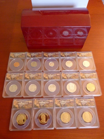 2011-S 14-coin Silver Proof Set ANACS PR 70 DCAM - First Strike W/ Case Cover