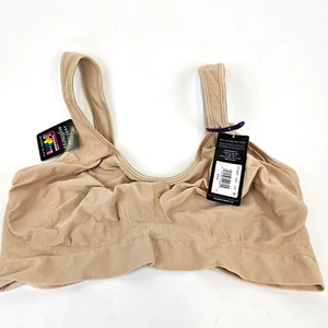Women's 2XL Nude Wireless Comfortable Everyday Bra Moisture Wicking Seamless Bal - Picture 1 of 8