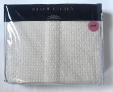Ralph Lauren King Annandale Griffith Cotton Knit Bed Blanket â€œNaturalâ€� Cream New
