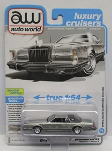 2025 AUTO WORLD 1979 LINCOLN CONTINENTAL LOWRIDER R6 VERISON A SILVER  - Picture 1 of 2
