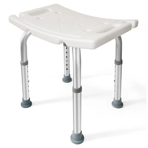 Shower Chair Seat 350lb Bath Stool Padded Height Adjustable Bathtub Seat Bench - Picture 1 of 12