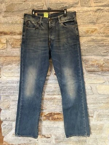VINTAGE NWT ABERCROMBIE AND FITCH DISTRESSED PORTER STRAIGHT JEANS MENS 34x34 - Picture 1 of 9