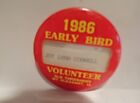 1986  Midwest Old Threshers EARLY BIRD Button  Mt Pleasant Iowa