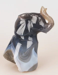 Cristallo di quarzo agata geode naturale 6,7" elefante intagliato a mano decorazione casa 1573g - Foto 1 di 8