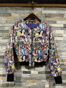 Rock And Karma Satin I Will Wear Whatever Comic Bomber Jacket - Picture 1 of 11