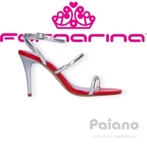 Fornarina Glam Cherry sandalo pelle argento tacco alto - Foto 1 di 5
