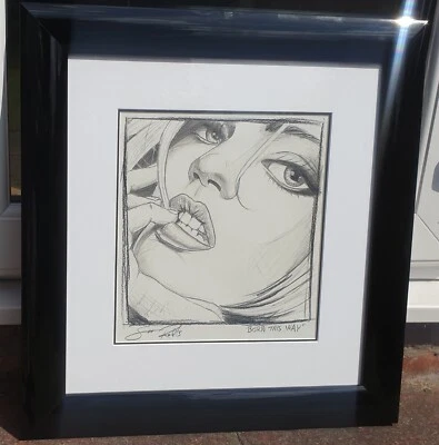 Scott Rohlfs original signed drawing Born This Way Roy Lichtenstein pop interest - Image 1 of 4