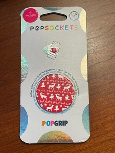 PopSockets PopGrip Vera Bradley Diseño Reno Intarsia ROJO Nuevo En Paquete - Imagen 1 de 4