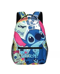 Cartoon Stitch School Backpack Laptop Bags Kids Handbag Travel Bag Teenagers Bag - Picture 1 of 2